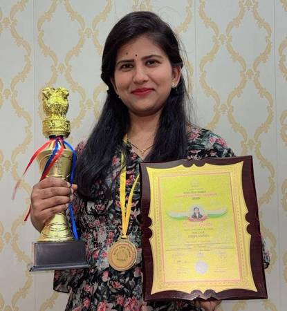 Divya Gupta Honored With Bharat Gaurav Samman For Excellence In Abacus Education