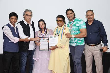 Sunil Pal, Dilip Sen, Ali Khan, Ketan Karade, Ramesh Goyal, Writer Deepak Desai, And Restaurant Owner Mohammad Bhai Honored At The KCF ‘Bollywood Legends Film Festival 2026’ Organized By Dr. Krishna Chouhan