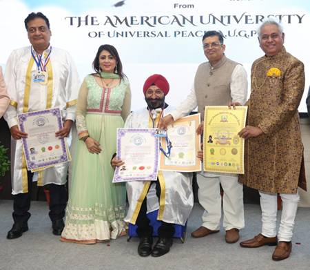 IAWA with AUGP,( USA) Felicitated Global Peace Ambassadors at Constitution Club on 2nd August 2025